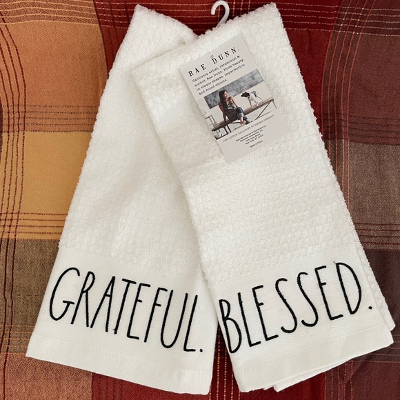 Rae Dunn Other - 🍂Rae Dunn GRATEFUL BLESSED towels